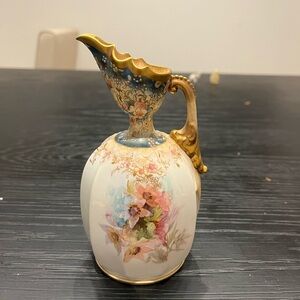 Royal Burslem, England, 287 Royal Doulton, 1891-1902 Floral, Pitcher